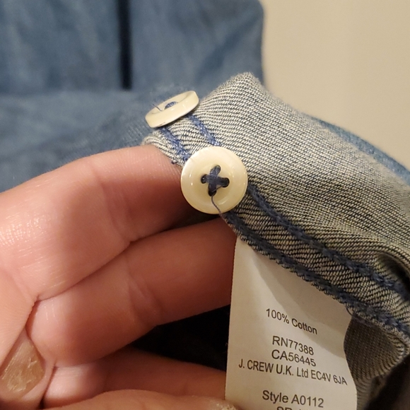 ❤J CREW CHAMBRAY SHIRT DRESS, SMALL - Picture 5 of 8